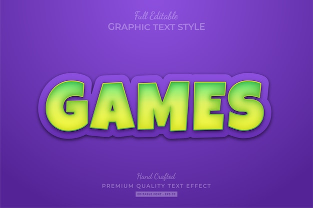 Cartoon Game Editable Text Style Effect