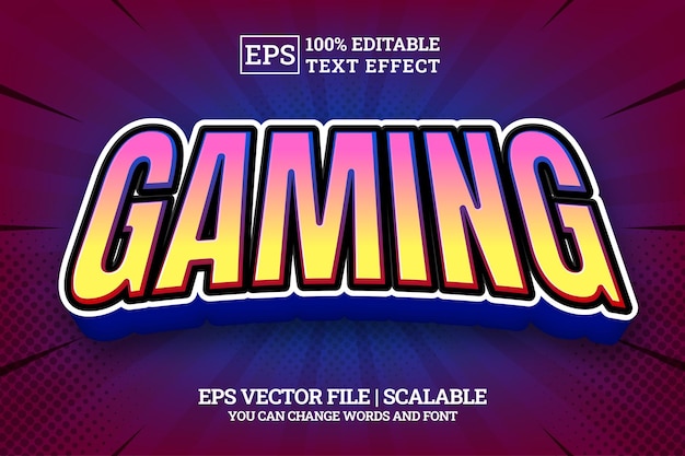 cartoon gaming text style effect