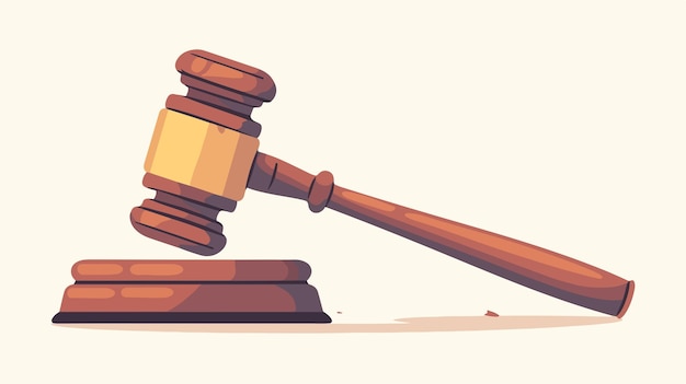 a cartoon of a gavel and a judges gavel