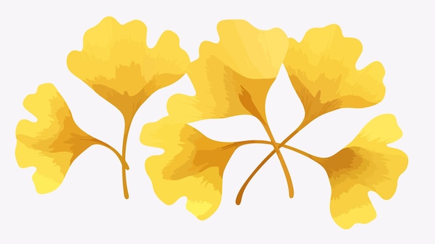 Cartoon Ginkgo Leaf Pattern for Design Projects