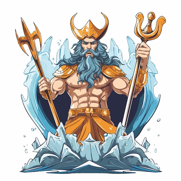 Cartoon_god_trident_vector_illustrated