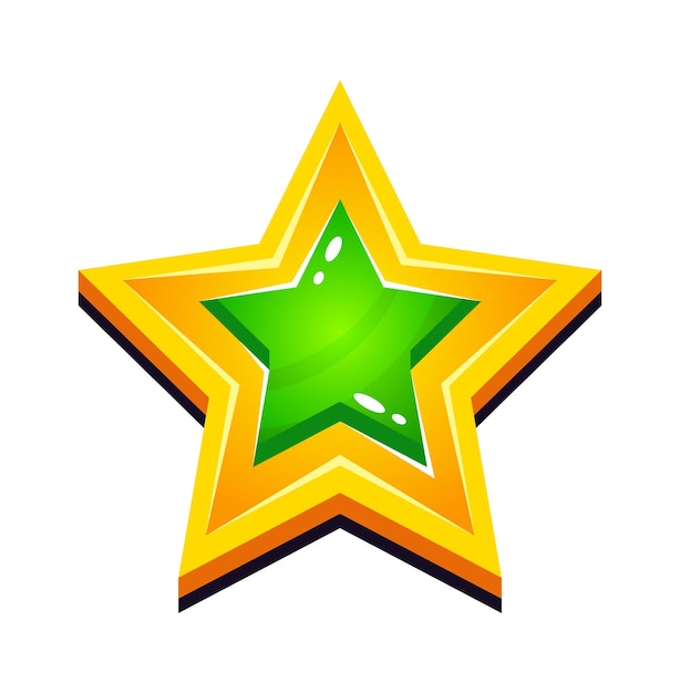 Cartoon Golden Star icon Vector illustration