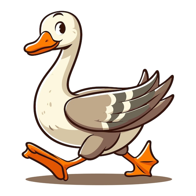 Vector cartoon goose vector illustration