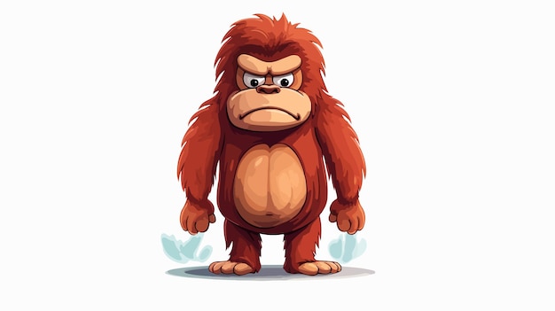 a cartoon of a gorilla with a sad expression