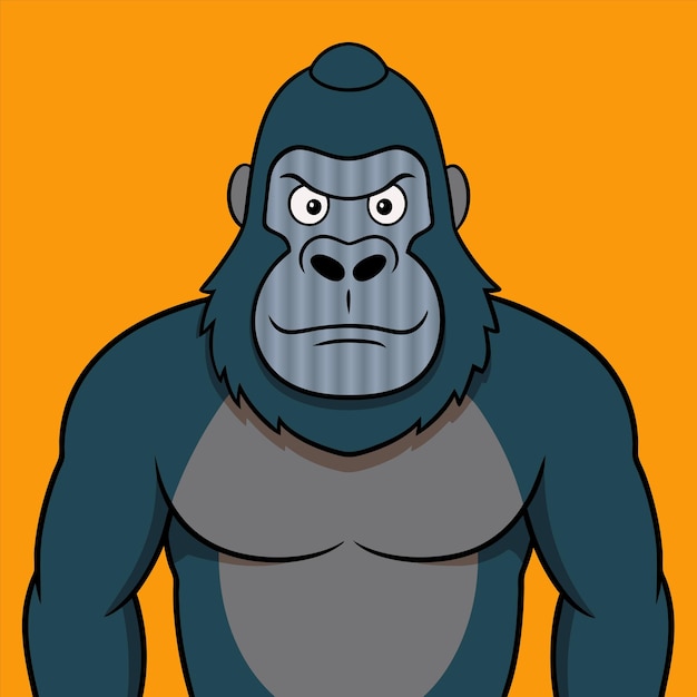 a cartoon of a gorilla with a shirt that says gorilla on it