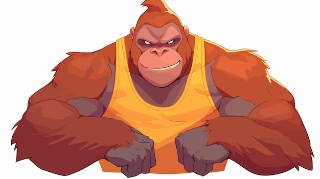 a cartoon of a gorilla with a smile