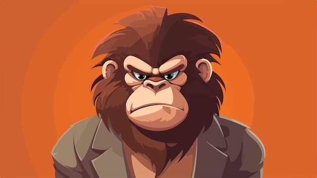 a cartoon of a gorilla with a suit on