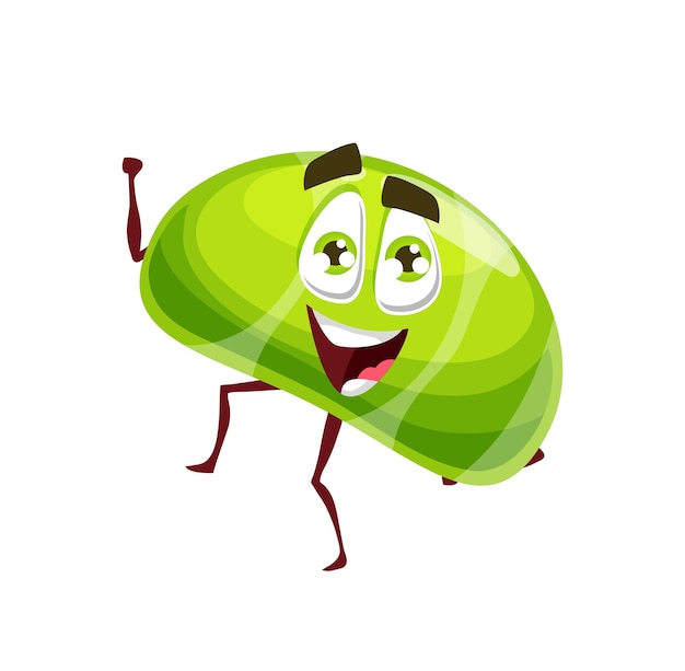 Cartoon green Halloween candy vector character