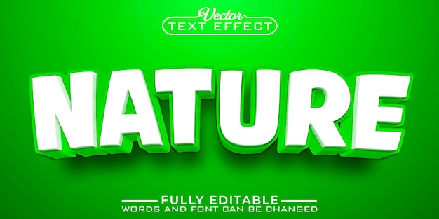 Cartoon Green Nature Editable Text Effect Template