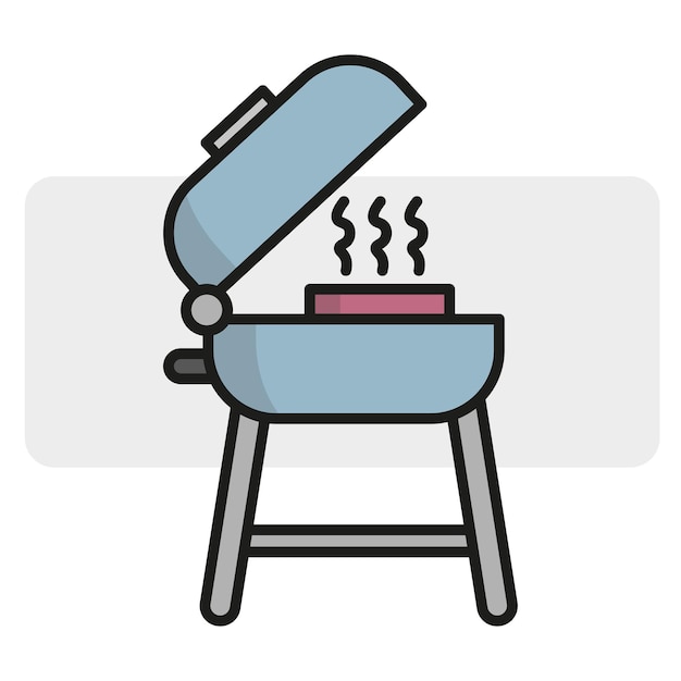 Cartoon grill icon Vector illustration Stock image