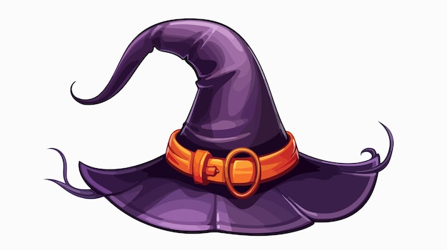 Cartoon Halloween Witch Hat Illustration