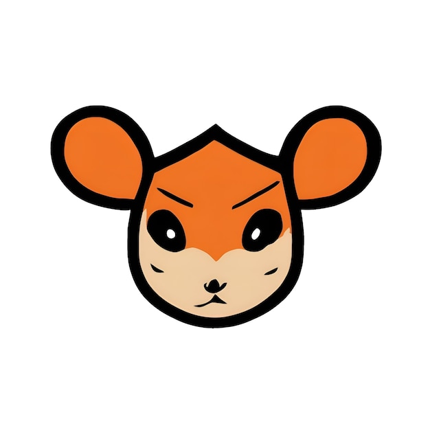 Cartoon Hamster Head Illustration