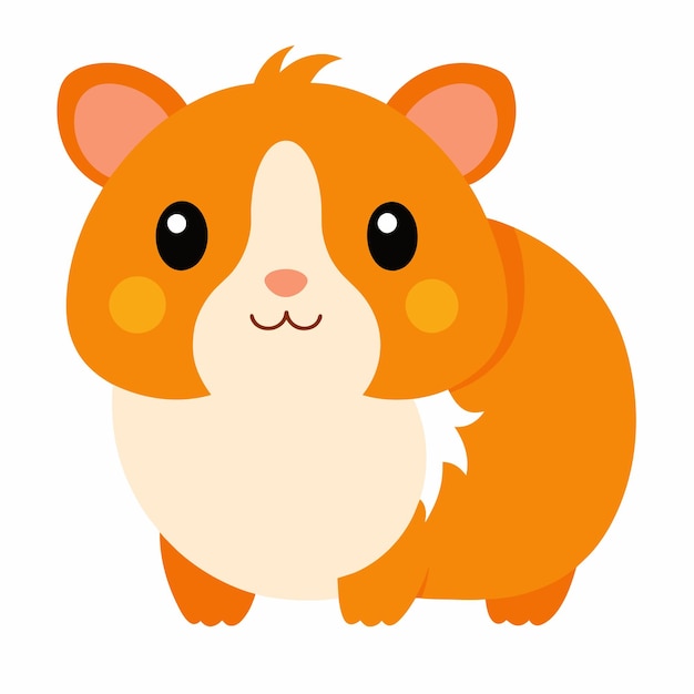 a cartoon of a hamster with a white background