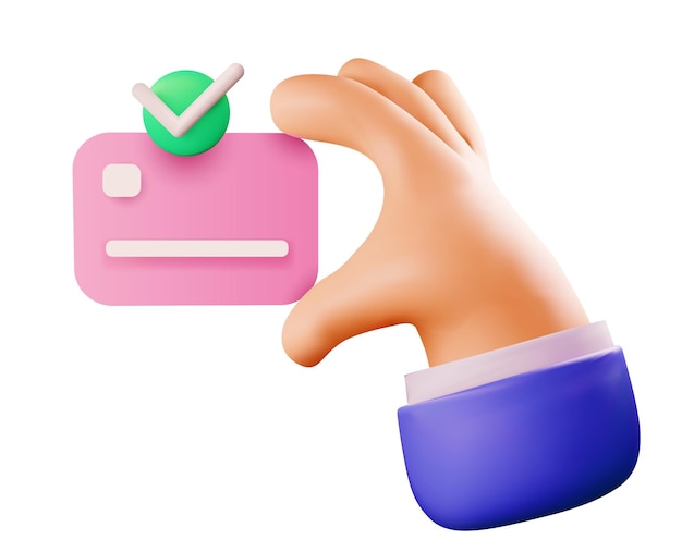 Cartoon hand using credit card for online payment or payment transaction or online mobile banking