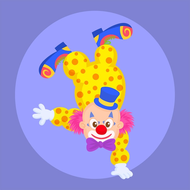 Cartoon happy clown for birthday celebration