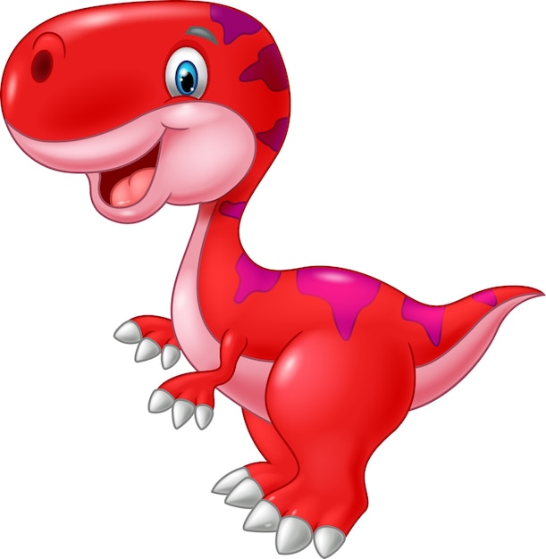 Cartoon happy dinosaur