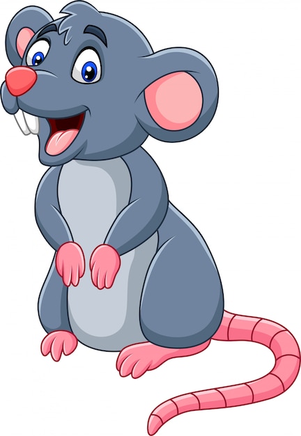 Cartoon happy mouse