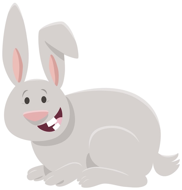 Cartoon happy rabbit or bunny animal character