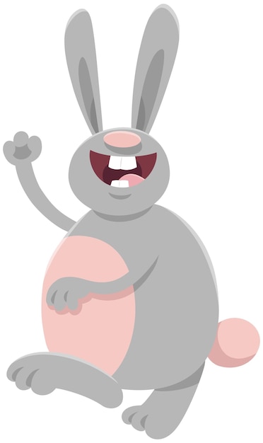 Cartoon happy rabbit or bunny animal character