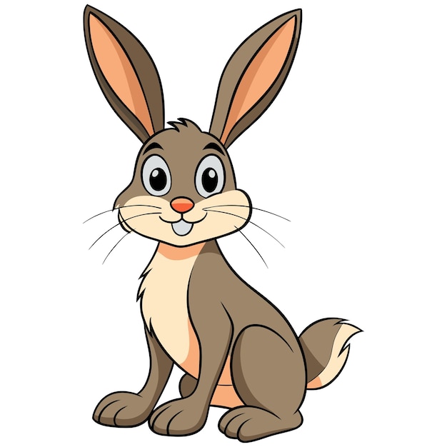 Vector cartoon hare vector