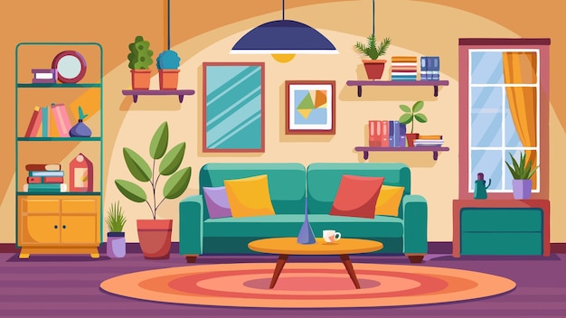 Cartoon house interior