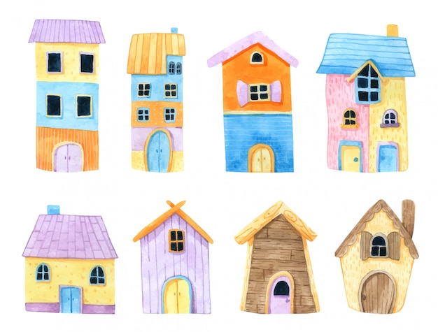 Cartoon House watercolor