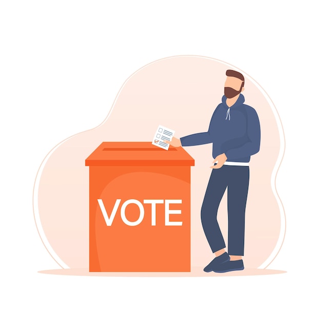 Cartoon icon Cartoon character Flat vote people for concept design Poster design