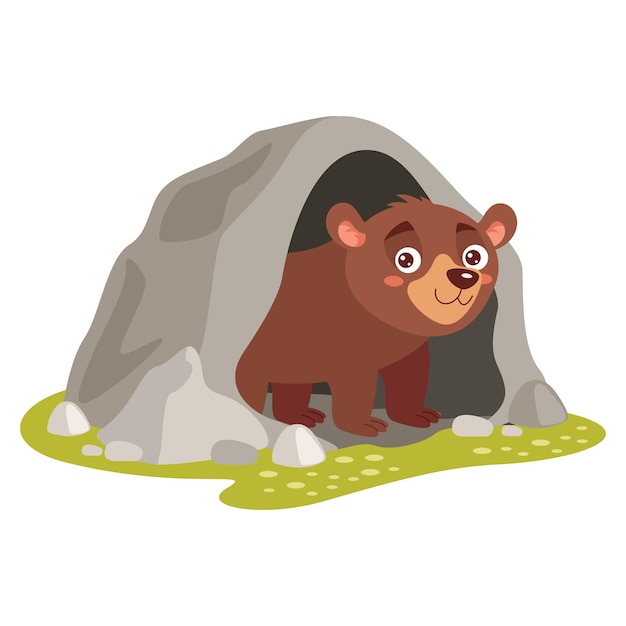 Cartoon Illustration Of A Bear