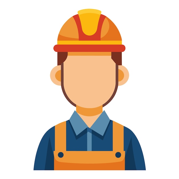 cartoon illustration of builder