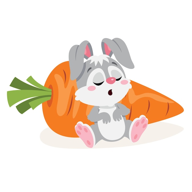 Cartoon Illustration Of Cute Rabbit