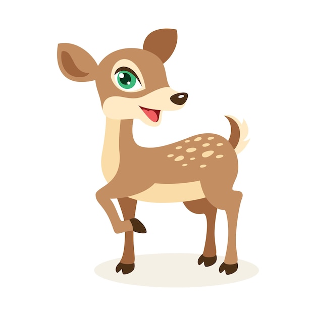 Cartoon Illustration Of A Deer