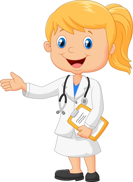 Cartoon illustration a doctor 