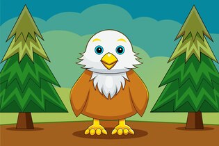 bald eagle cartoons