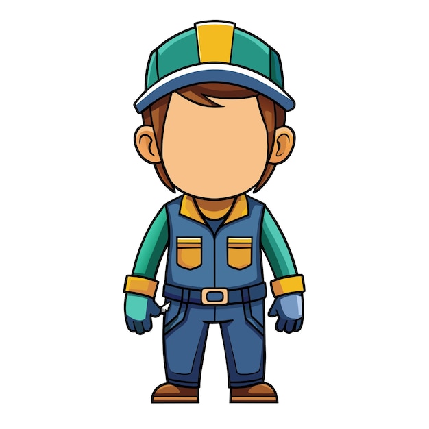 cartoon illustration of engineer