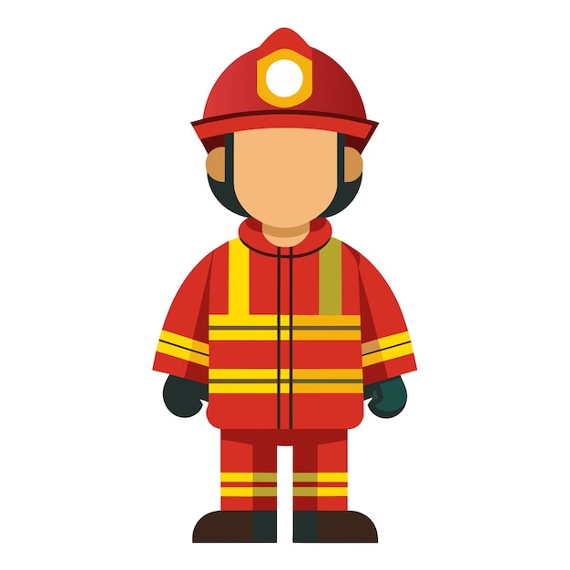 cartoon illustration of firefighter