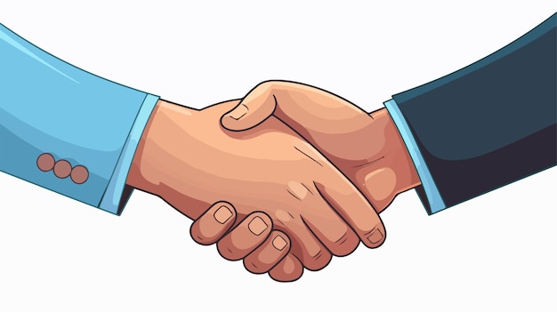 a cartoon illustration of a handshake with a handshake