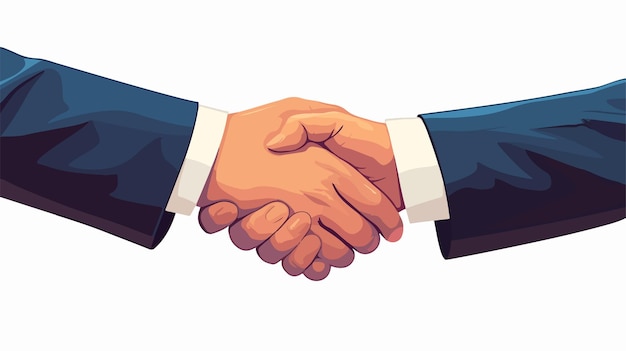 a cartoon illustration of a handshake with the words handshake