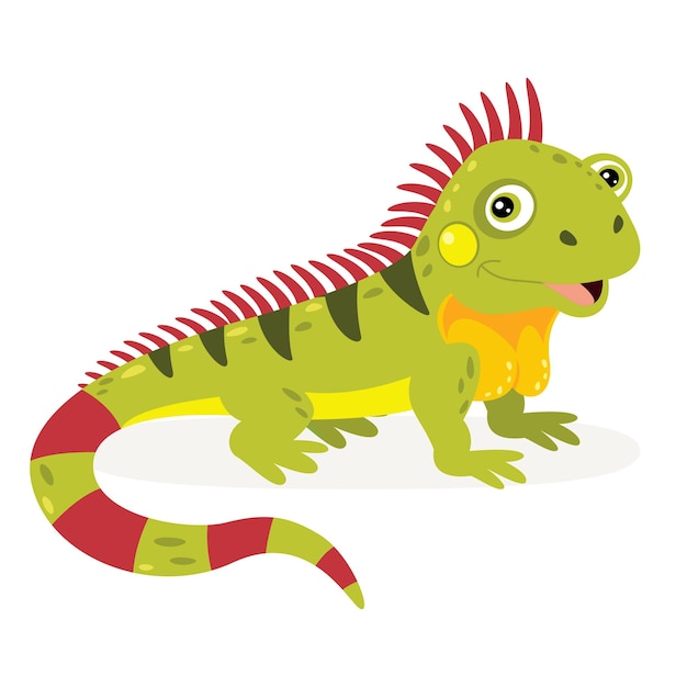 Cartoon Illustration Of An Iguana