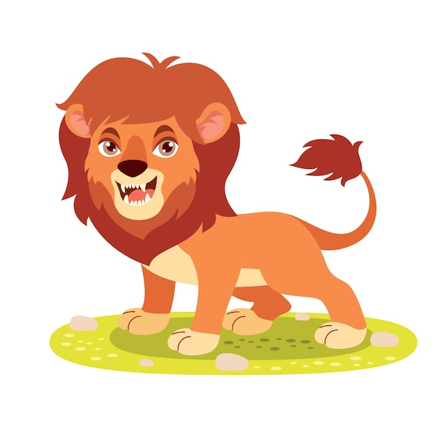 Cartoon Illustration Of A Lion