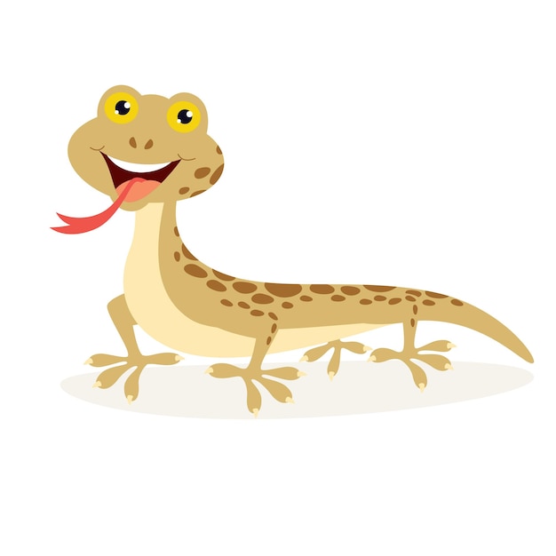 Cartoon Illustration Of A Lizard