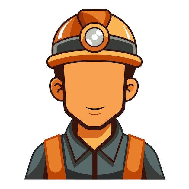 cartoon illustration of miner