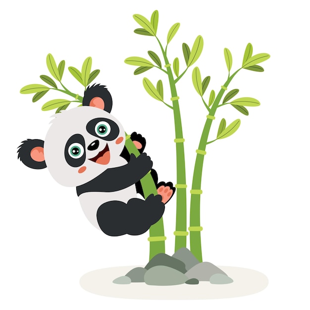 Cartoon Illustration Of A Panda