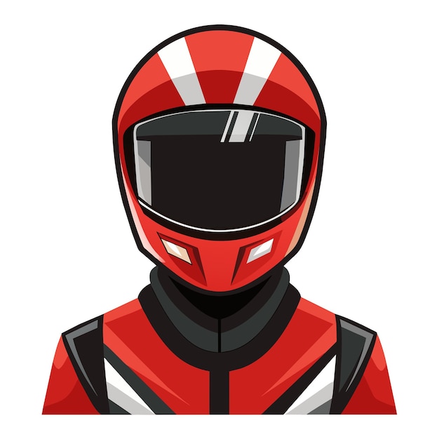 cartoon illustration of racer