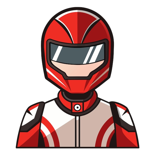 cartoon illustration of racer