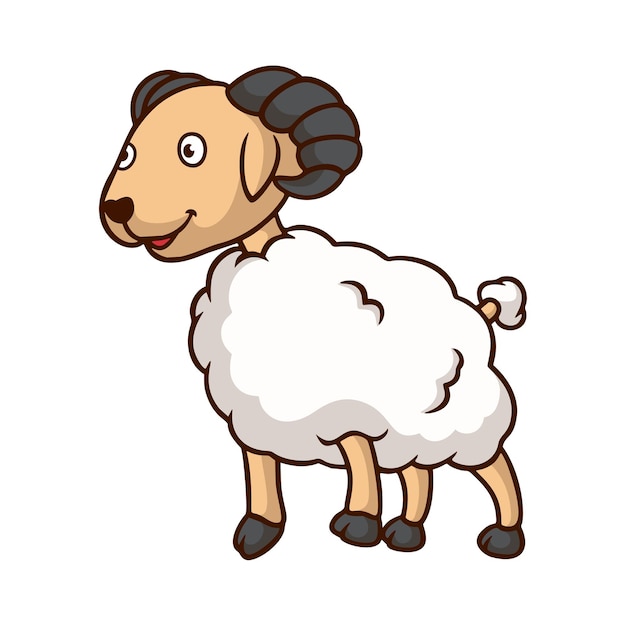 Cartoon illustration sheep