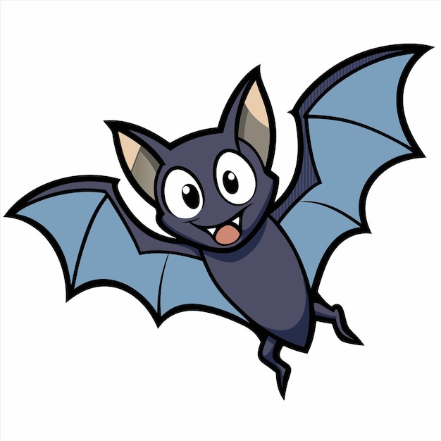 Vector a cartoon image of a bat with a face and eyes