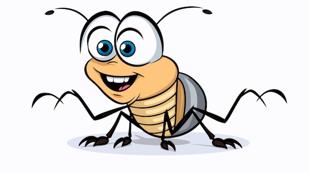 a cartoon image of a bug with a white background