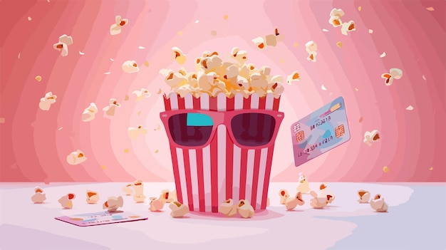 a cartoon image of a popcorn and a sign that says popcorn