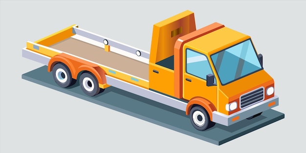 a cartoon image of a truck with a ladder on the side