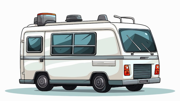 a cartoon image of a van with the word camper on the front